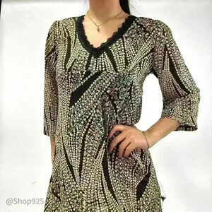 Mesh Longsleeve three quarter sleeve printed dress